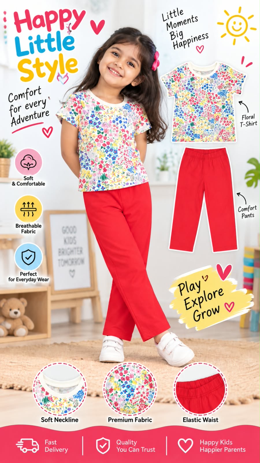 Stylish Kids Girls 2 Pcs Set